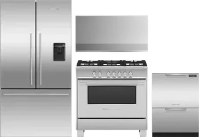 4 Piece Package Includes Refrigerator, Range, Hood And Dishwasher